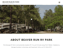 Tablet Screenshot of beaverrunrvpark.com